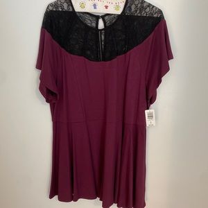 TORRID purple peplum top